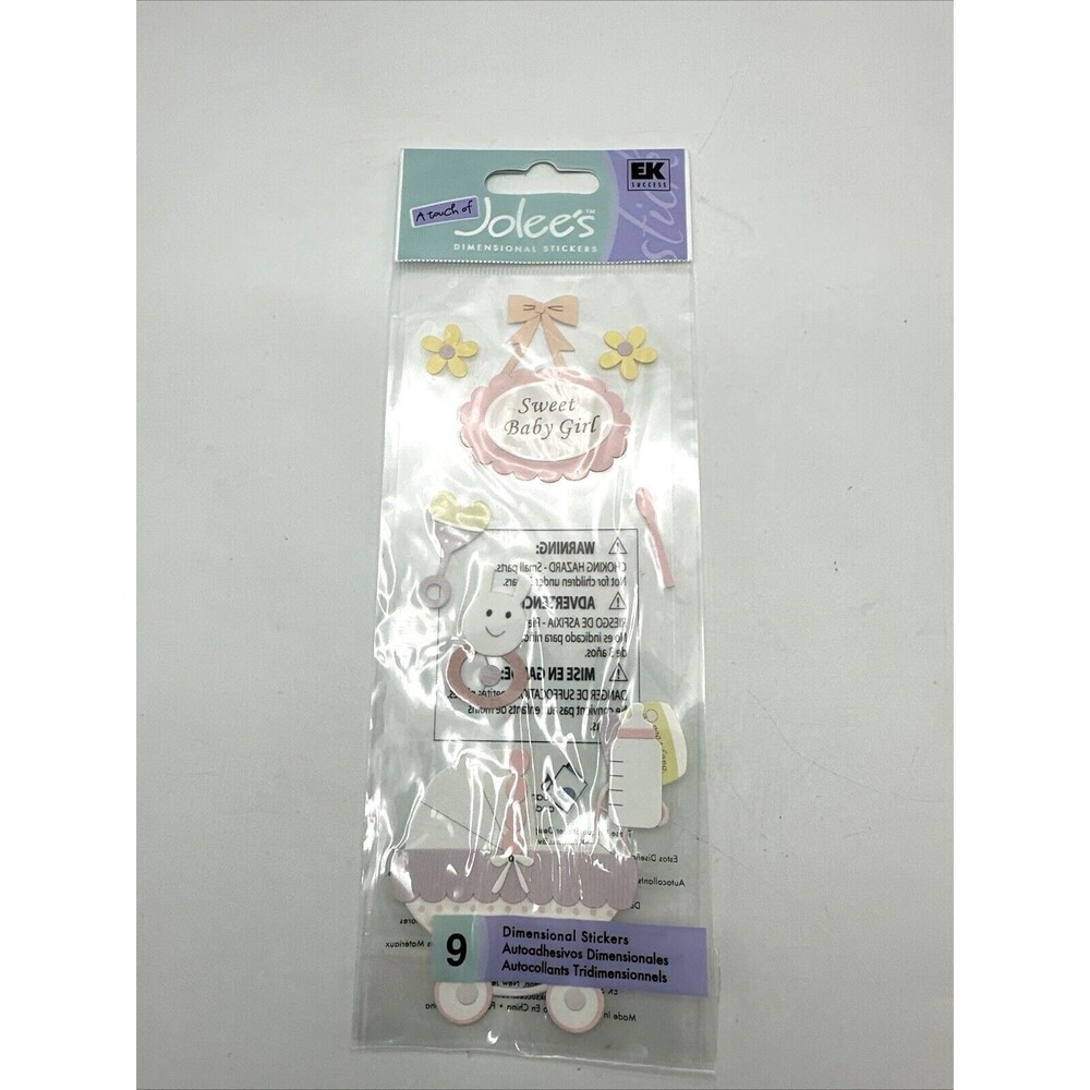 A Touch of Jolee's SWEET BABY GIRL Theme 3-D Stickers 64447 NEW SEALED